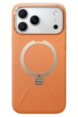 Torras Apple iPhone 17 Pro Max O Stand Spin VegSkin Serisi Magsafe Kılıf Turuncu
